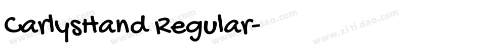CarlysHand Regular字体转换
